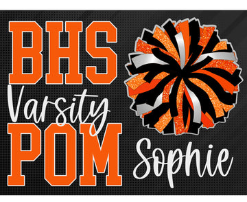 Brighton Varsity Pom Lawn Sign