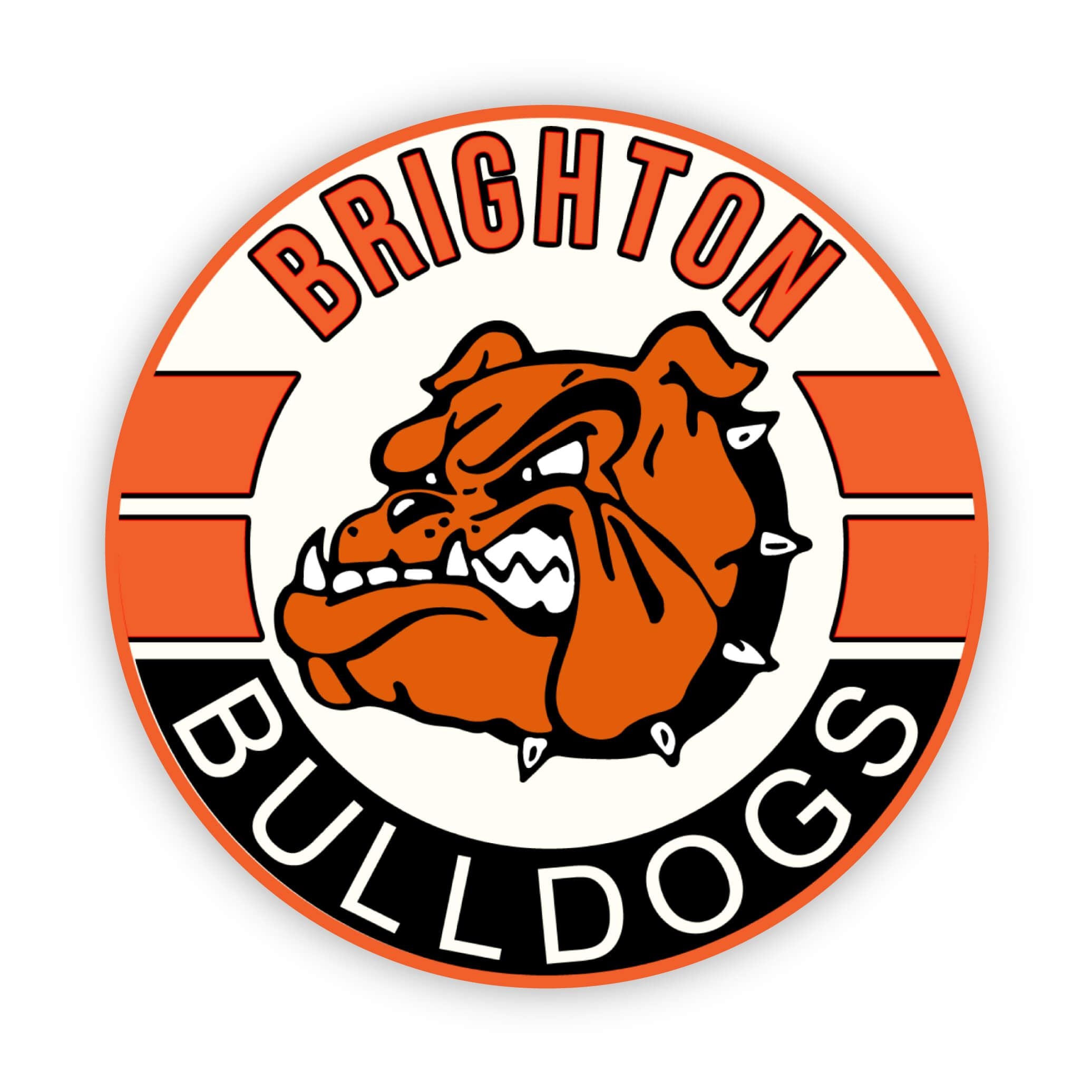 Brighton Bulldog Patch Design Decal – Ivory Vines