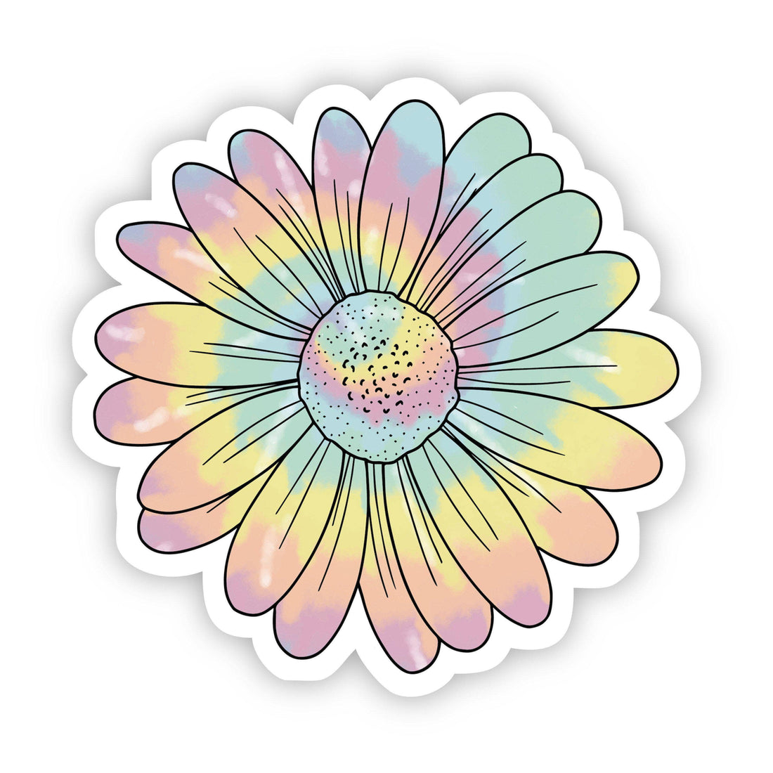 Tie Dye Daisy Aesthetic Sticker